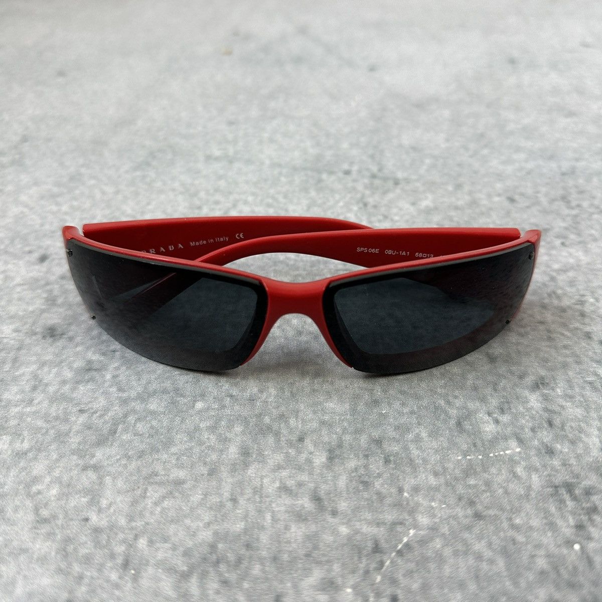 Prada Prada Sprot Sunglasses SPS 06E OBU-1A1 Red Glasses Red Size ONE SIZE - 3 Thumbnail