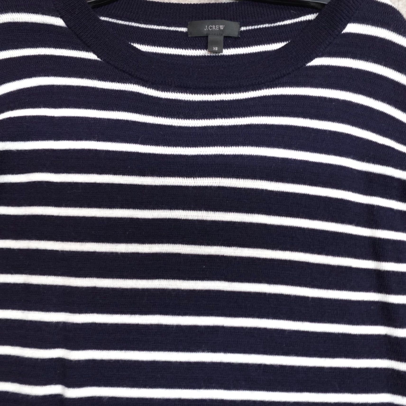 J.Crew J.Crew Womens Dress XS Blue Striped 100% Wool Sweater C8987 Size XS / US 0-2 / IT 36-38 - 2 Thumbnail