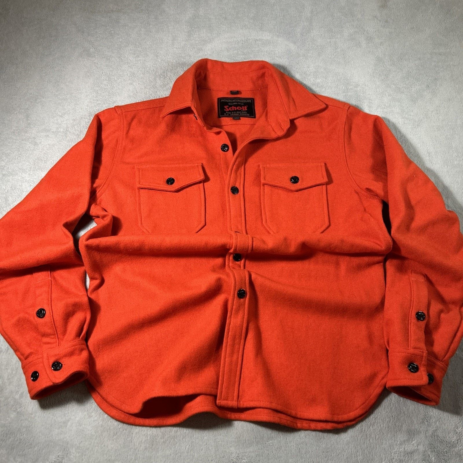 Schott Schott US Armed Forces Wool Flannel Jacket Small Outdoors Size US S / EU 44-46 / 1 - 8 Thumbnail