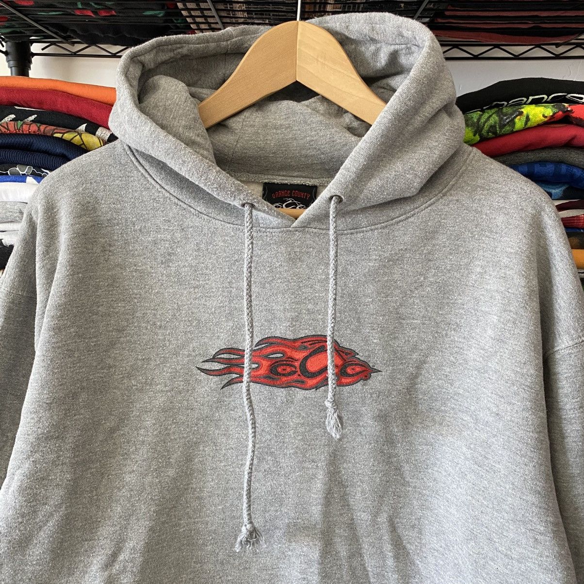 Other Vintage Orange County Choppers Hoodie Sweatshirt Grey 1990s Size US L / EU 52-54 / 3 - 2 Thumbnail