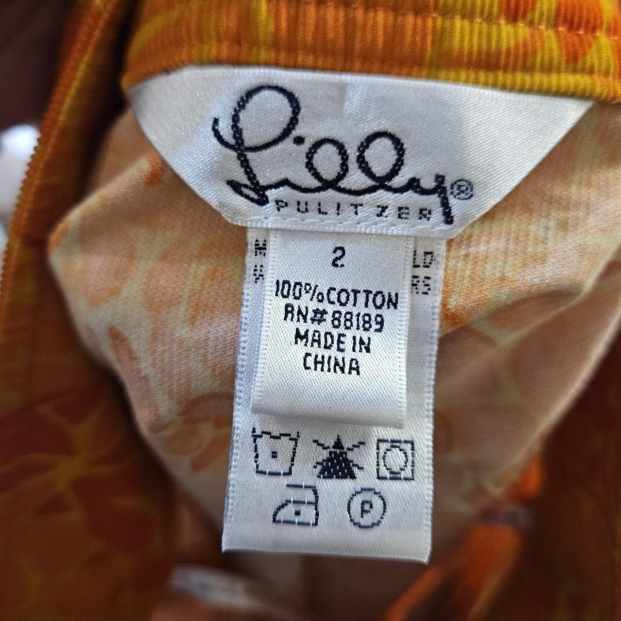Lilly Pulitzer 90s does 60s boho twee orange corduroy mini skirt deadstock Size 26" / US 2 / IT 38 - 4 Thumbnail