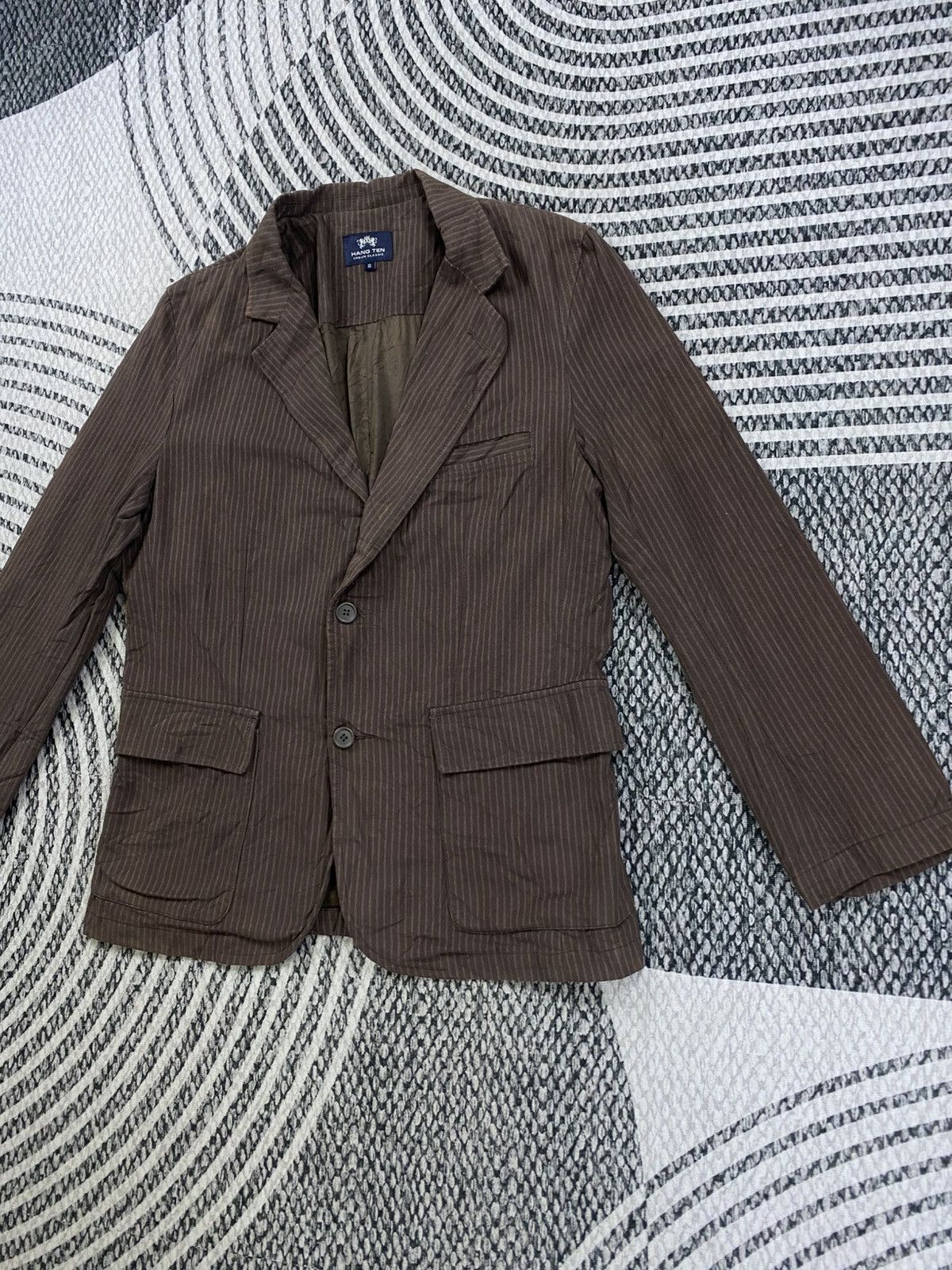 Hang Ten Vintage Hang Ten Double Button Striped Blazer Coat Size US M / EU 48-50 / 2 - 4 Thumbnail