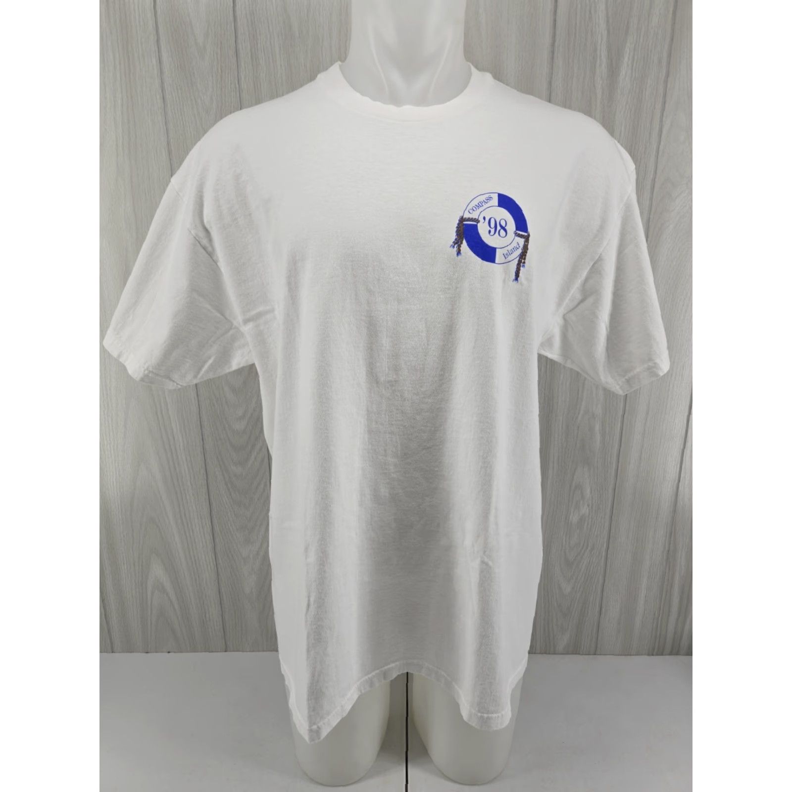 Hanes UAH University of AlabamaHuntsville Compass Island 1998 Men's T-Shirt XL White Size US XL / EU 56 / 4 - 2 Thumbnail