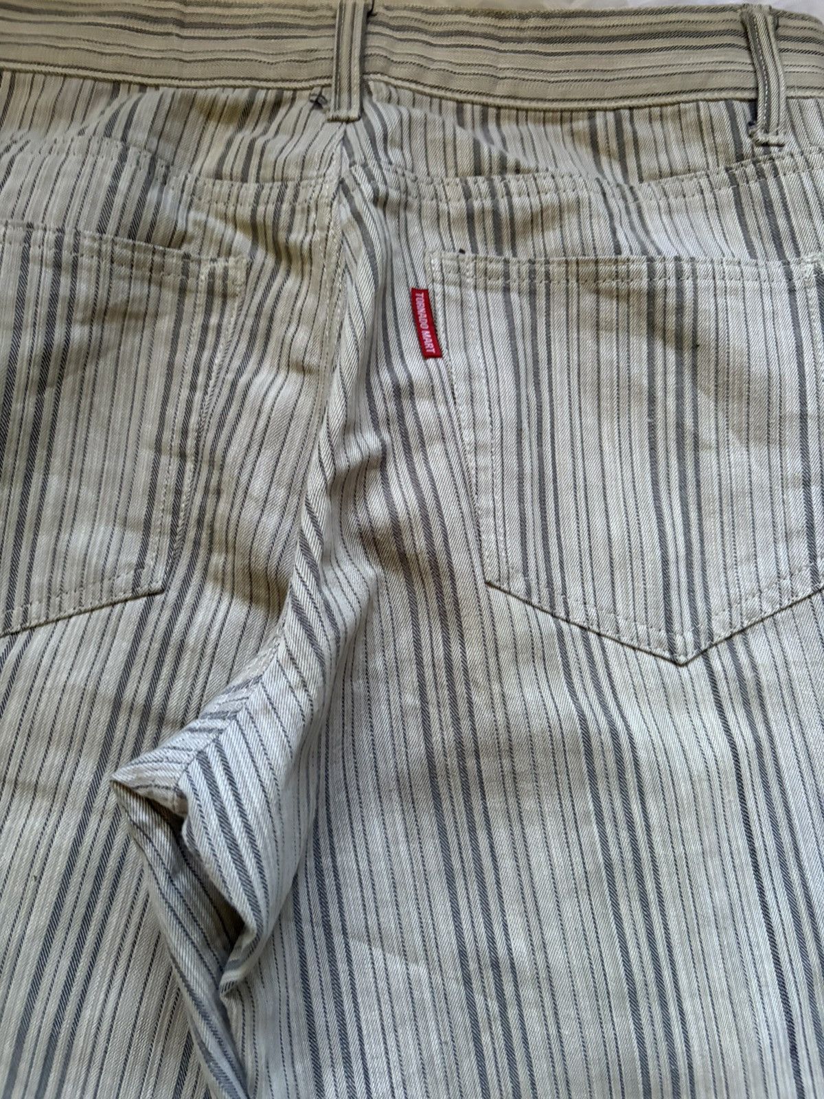 Tornado Mart Flared Tornado Mart stripe denim Size US 31 - 7 Thumbnail