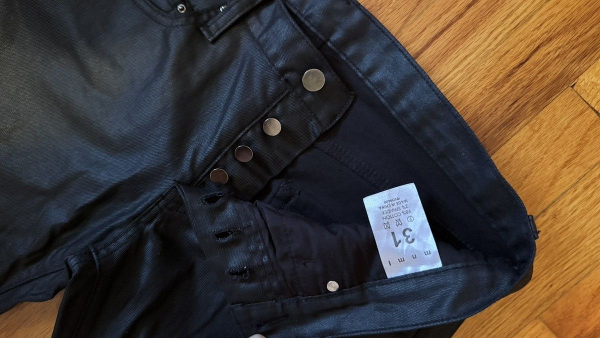 MNML Black Waxed Denim Size US 31 - 2 Thumbnail