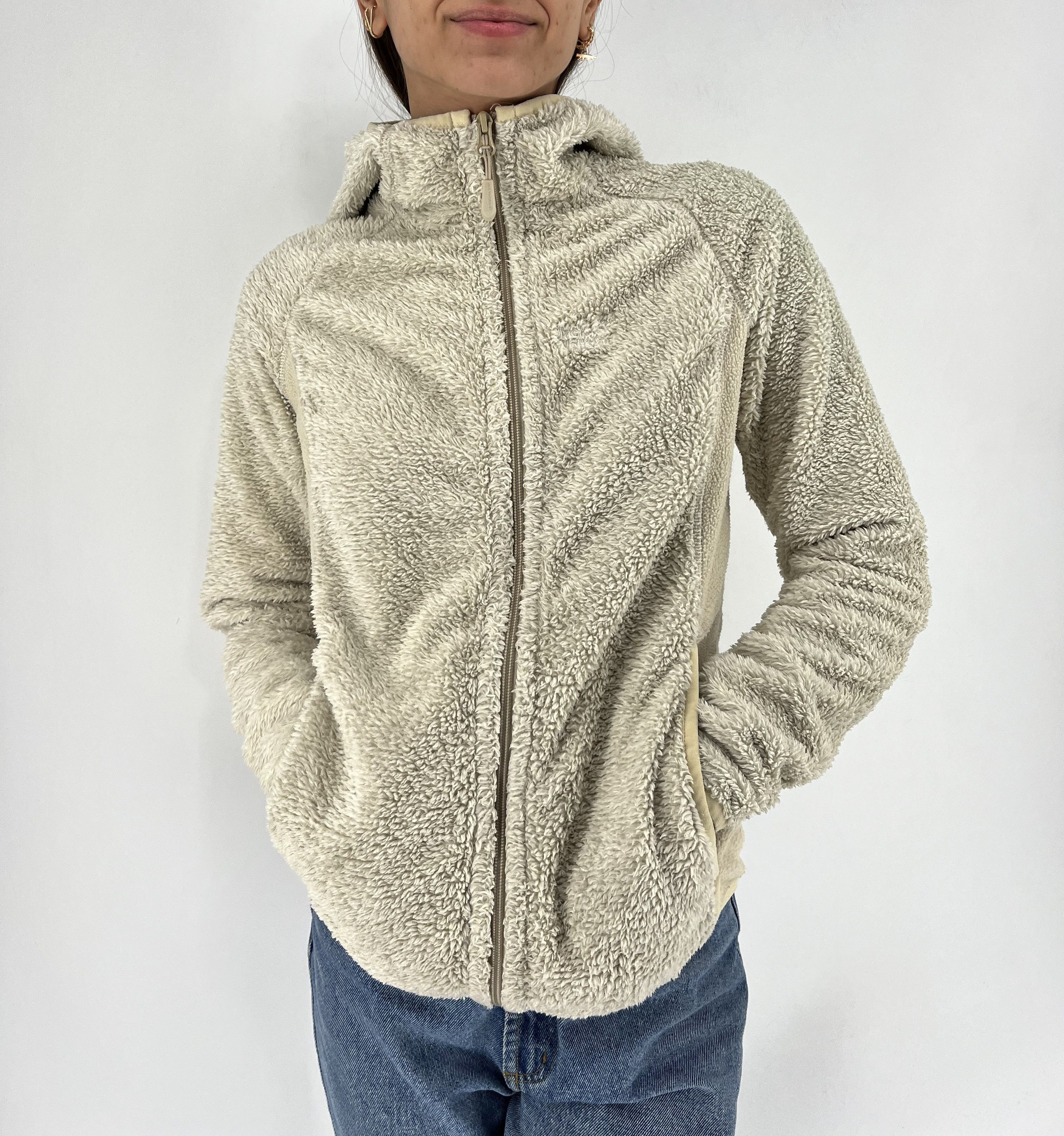 Jack Wolfskin × Vintage Vintage Jack Wolfskin Big Paw Teddy Fleece Zip Hoodie Size S / US 4 / IT 40 - 3 Thumbnail