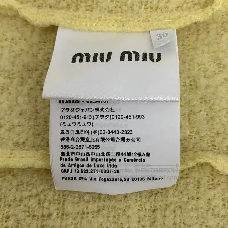 Miu Miu Miu Miu Yellow Wool Women's Cardigan . Size XS / US 0-2 / IT 36-38 - 6 Thumbnail