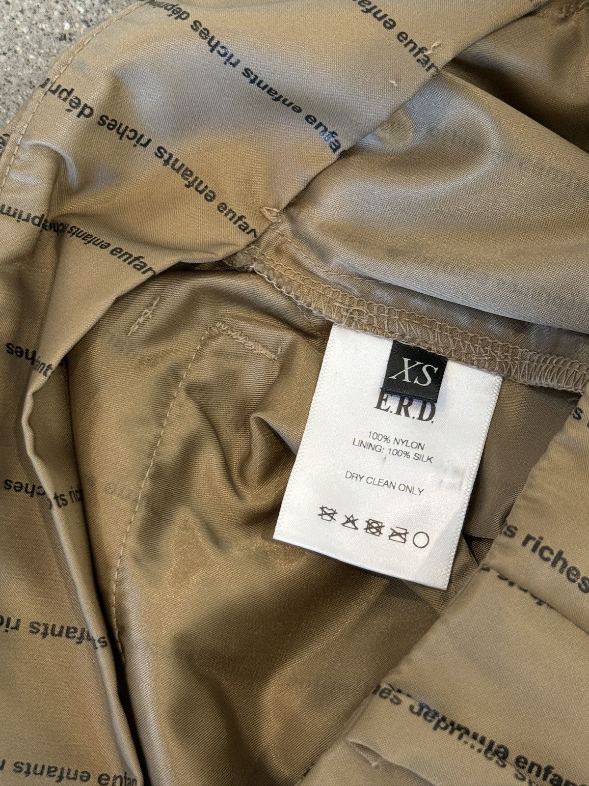 Enfants Riches Deprimes ERD Brown Nylon Logo Print Pants Size US 29 - 6 Thumbnail