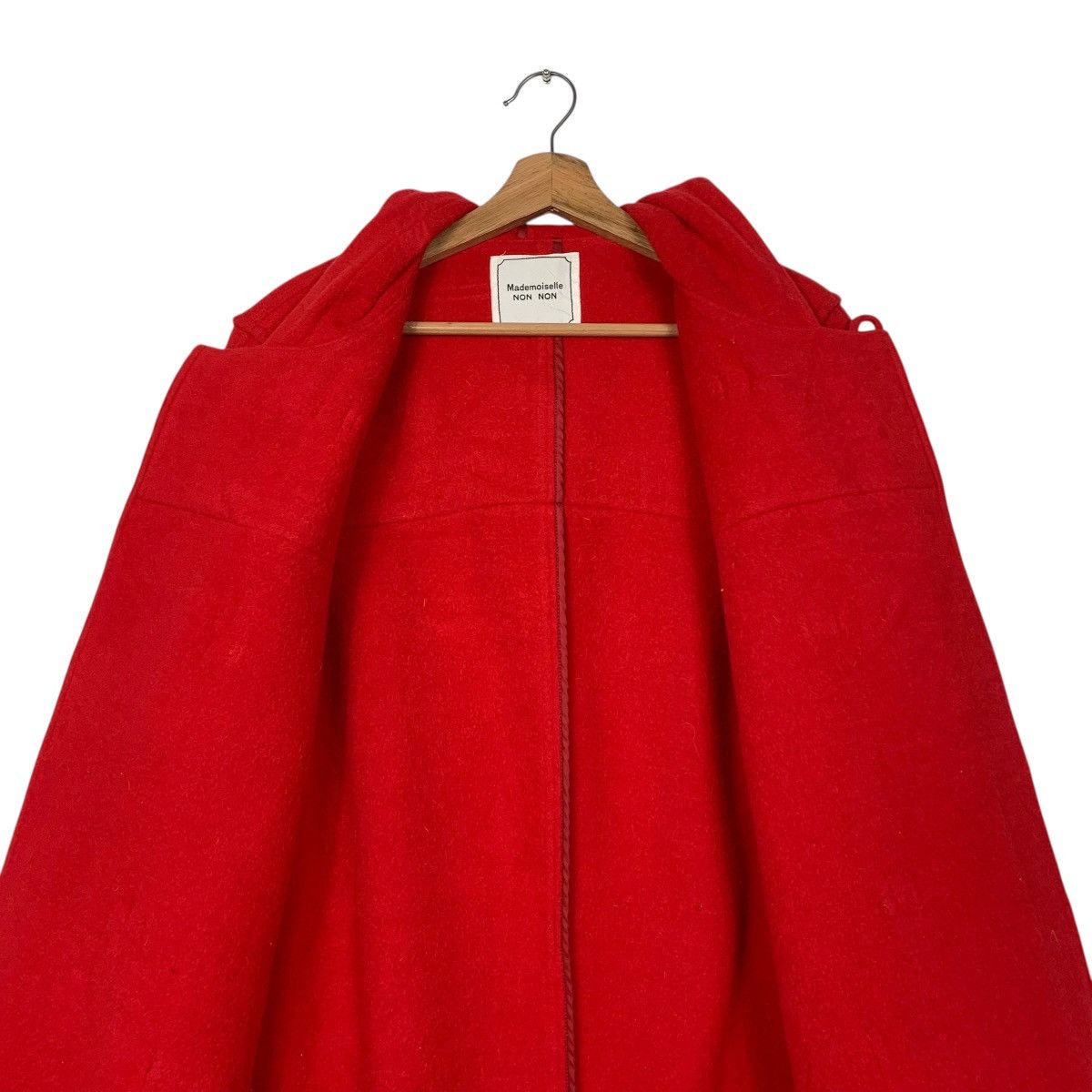 Japanese Brand Mademoiselle Non Non Red Wool Duffle Coat Size M / US 6-8 / IT 42-44 - 13 Thumbnail