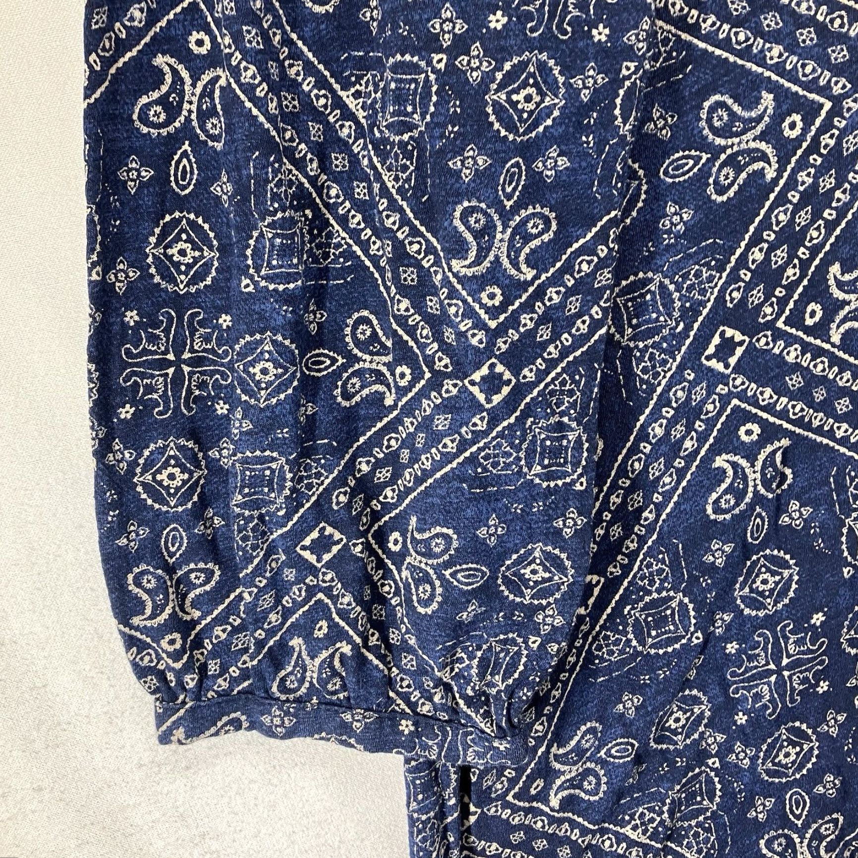 Lucky Brand Lucky Brand Women's Plus Size Blouse 1X Boho Paisley V-Neck Puff Sleeve Cotton Modal Summer Fall Spring Winter Size XL / US 12-14 / IT 48-50 - 6 Thumbnail