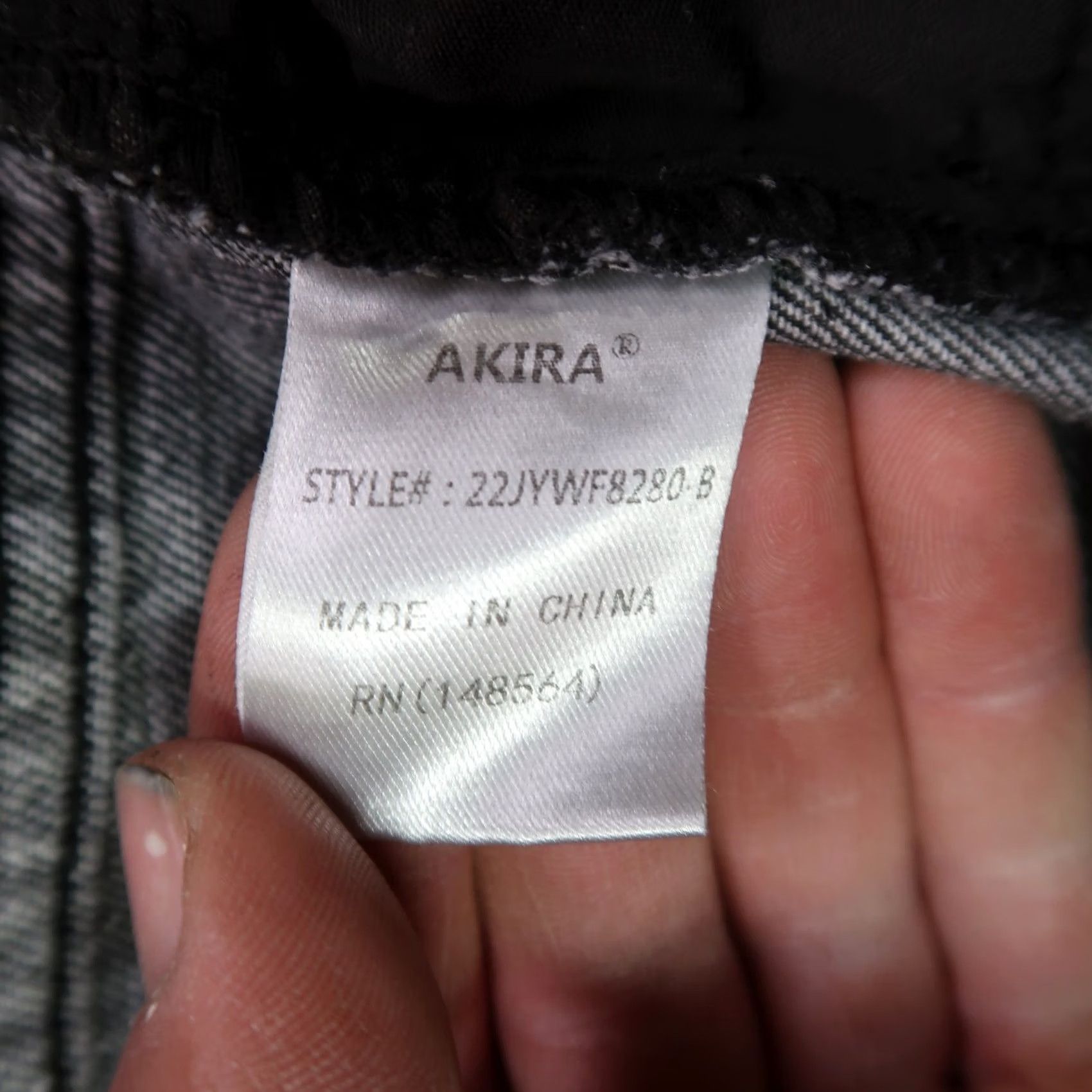 Akira VINTAGE Akira Baggy Cargo Pants Women 30x31 Gray Denim Straight 30 Regular Mens Womens Size 30" / US 8 / IT 44 - 7 Thumbnail