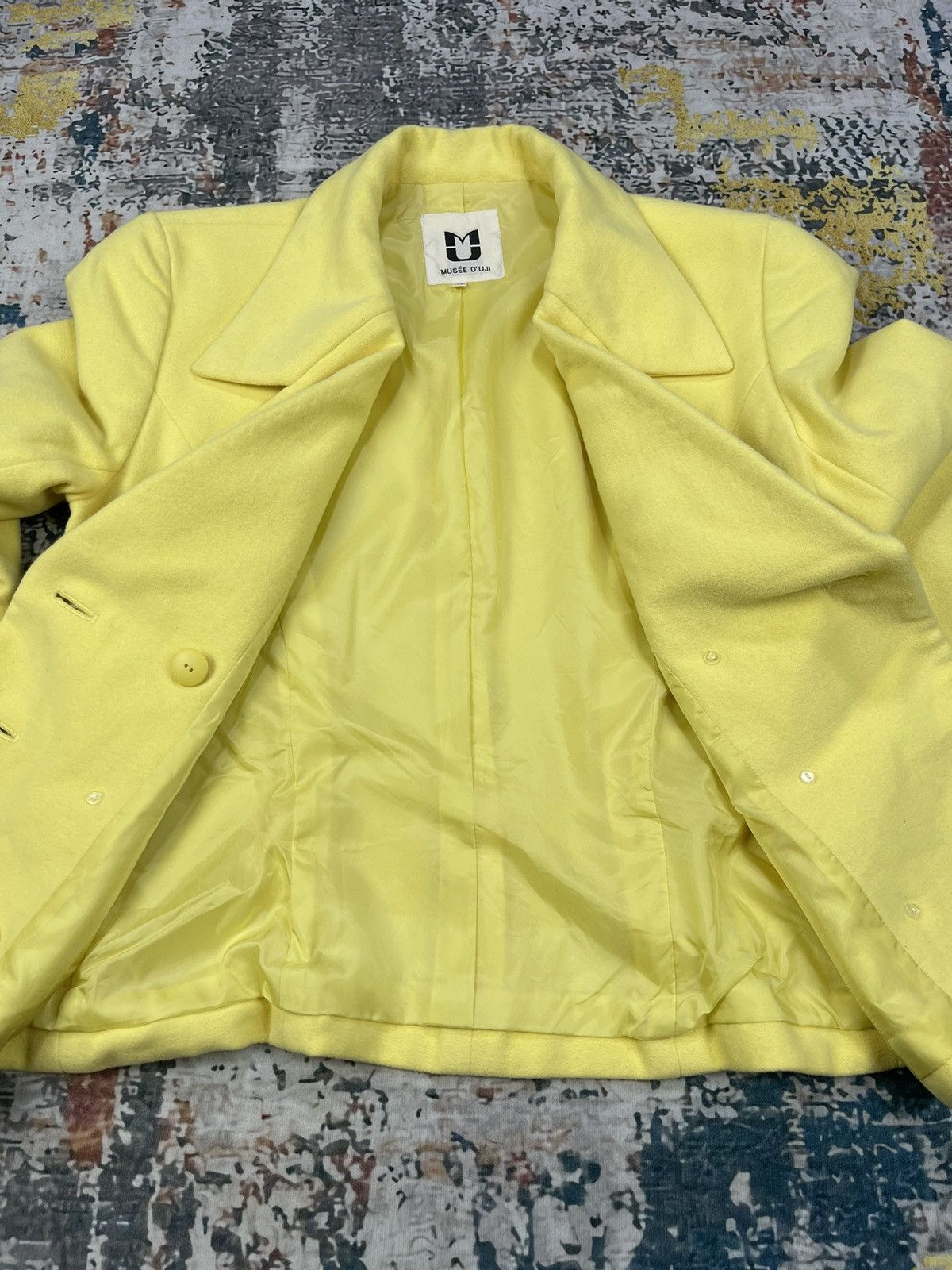 Japanese Brand Musee D Uji Double Breasted Double Lapel Jacket Size XS / US 0-2 / IT 36-38 - 9 Thumbnail