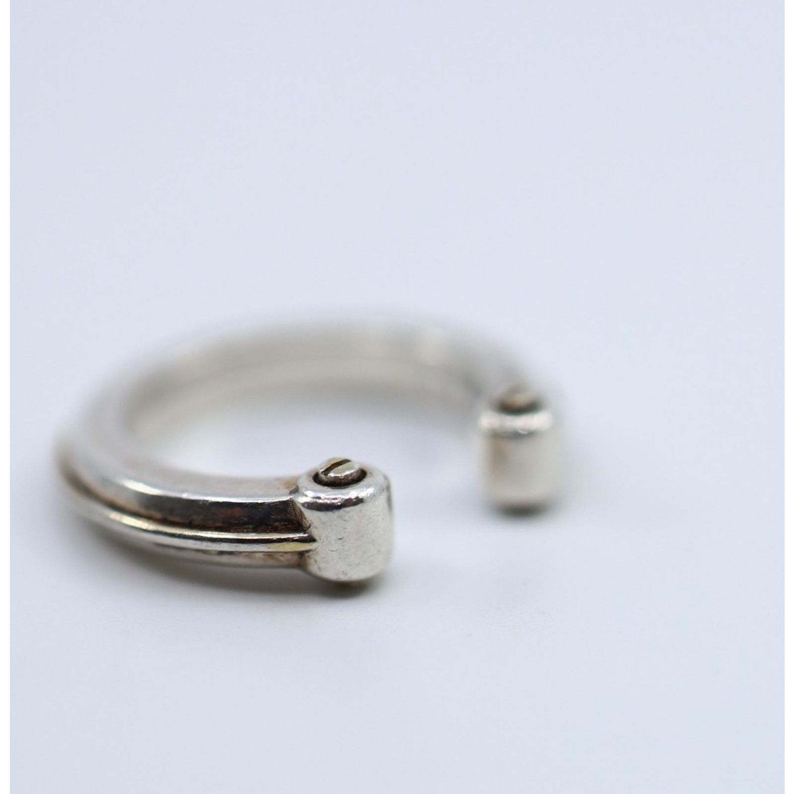 Bottega Veneta Bottega Veneta Sterling Silver 14k Gold Open Band Ring 6.5 Size ONE SIZE - 3 Thumbnail