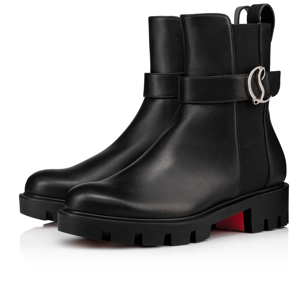 Christian Louboutin oc11z0126 Chelsea Booty Lug in Black Size US 10 / IT 40 - 1 Thumbnail