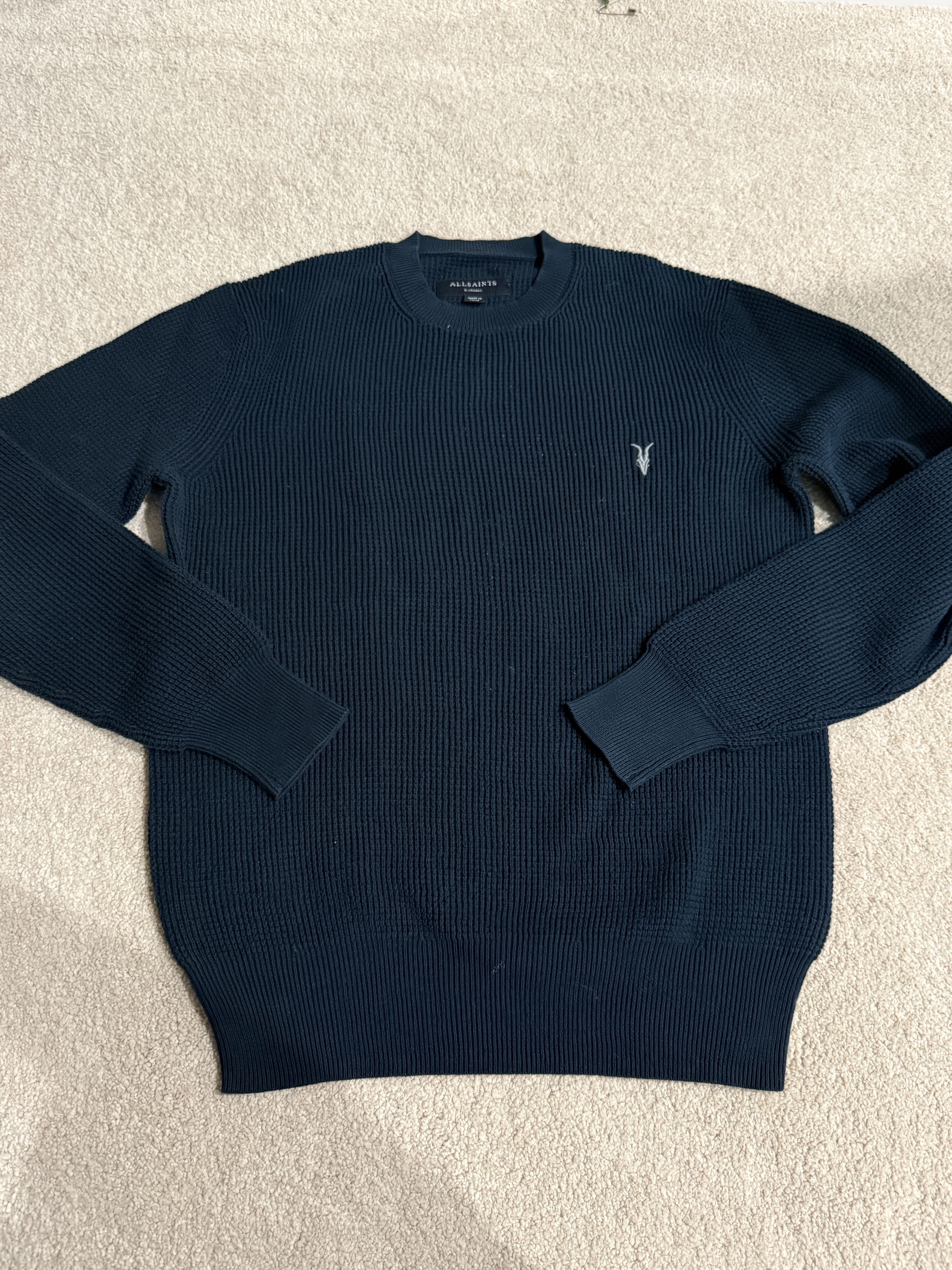 Allsaints New All Saints Navy Blue Men's Sweater XS Size US XS / EU 42 / 0 - 5 Thumbnail