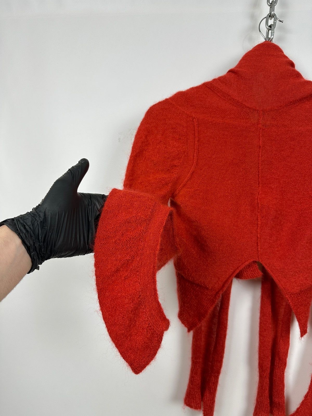 Marithe + Francois Girbaud Vintage Marithe Francois Girbaud Mohair Knit Scarf Sweater Size S / US 4 / IT 40 - 15 Thumbnail