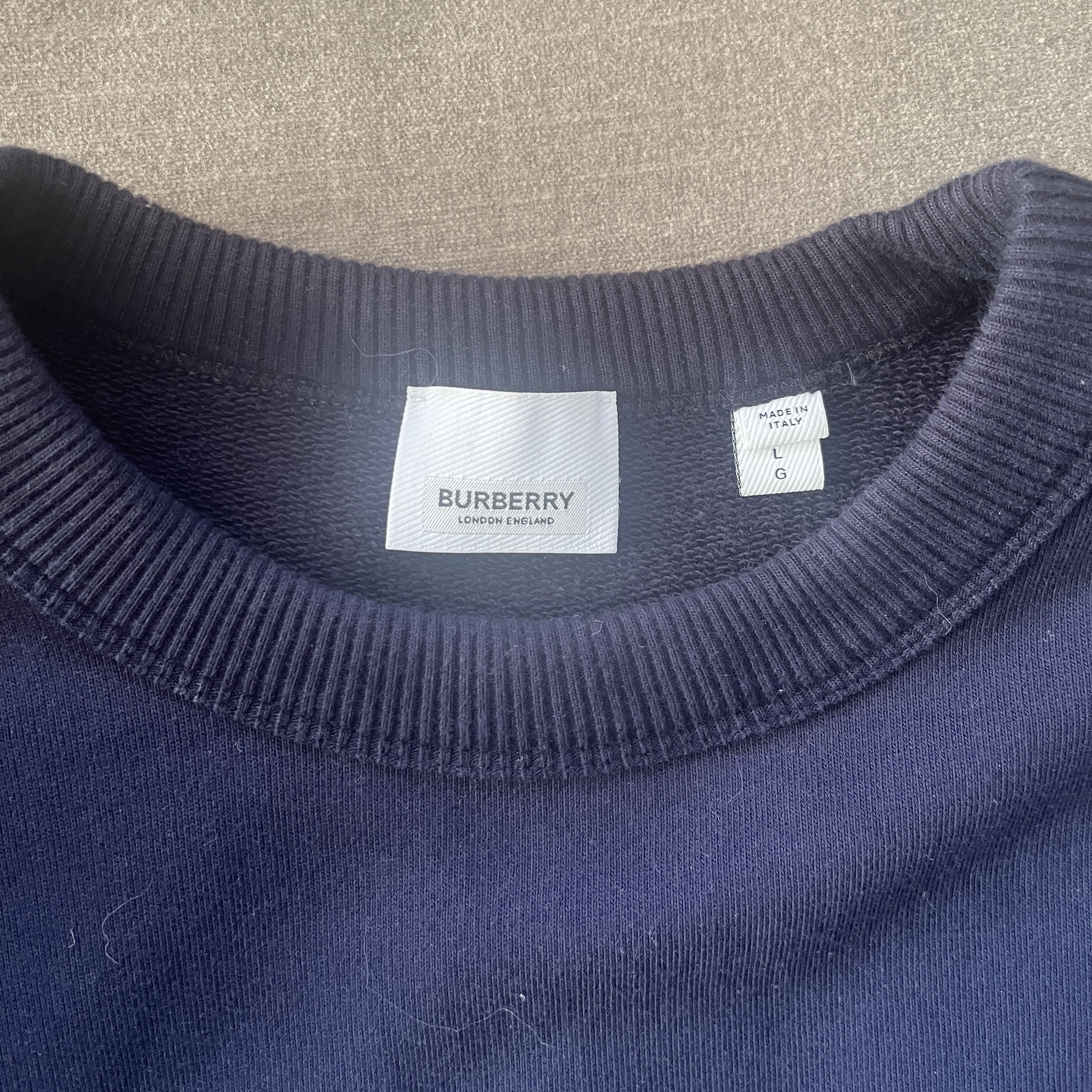 Burberry Burberry Blue Logo Sweatshirt Size US L / EU 52-54 / 3 - 2 Thumbnail