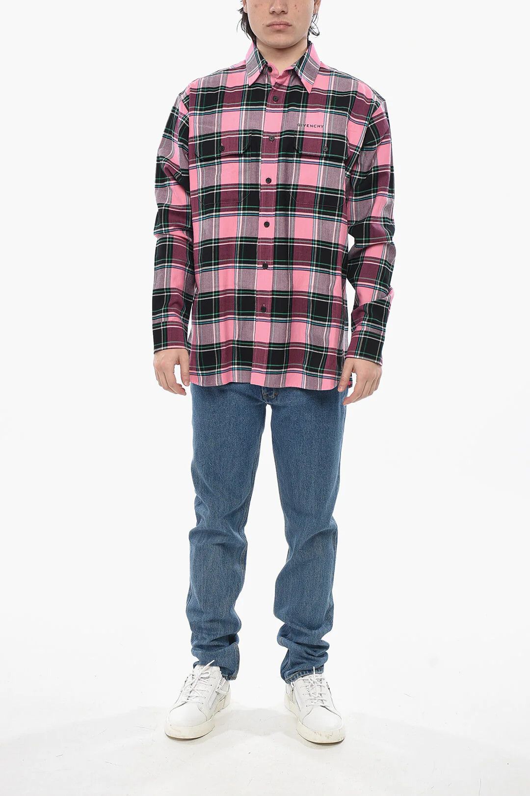 Givenchy og1mm0326 Cotton-Blend Shirt in Pink Size US S / EU 44-46 / 1 - 4 Thumbnail