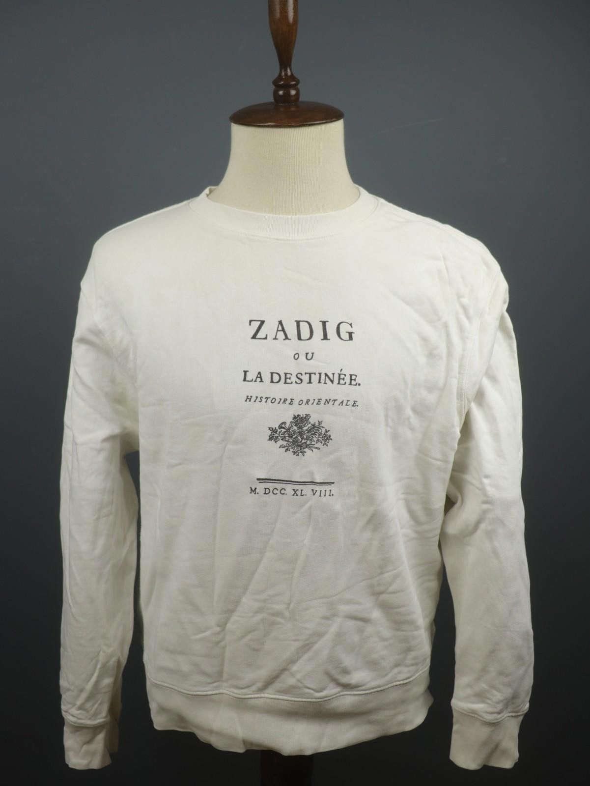 Zadig & Voltaire Zadig & Voltaire White Graphic Pullover Sweatshirt Size M / US 6-8 / IT 42-44 - 1 Thumbnail