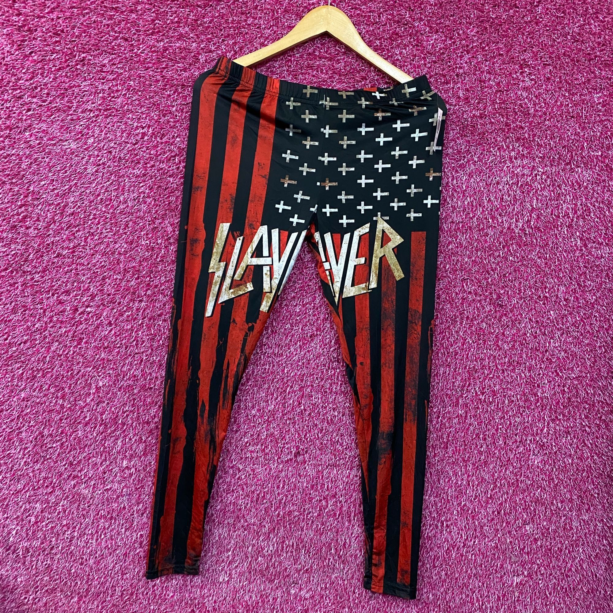 Slayer Iron Fist x Slayer Heavy Metal Band Leggings Large Size 30" / US 8 / IT 44 - 3 Thumbnail