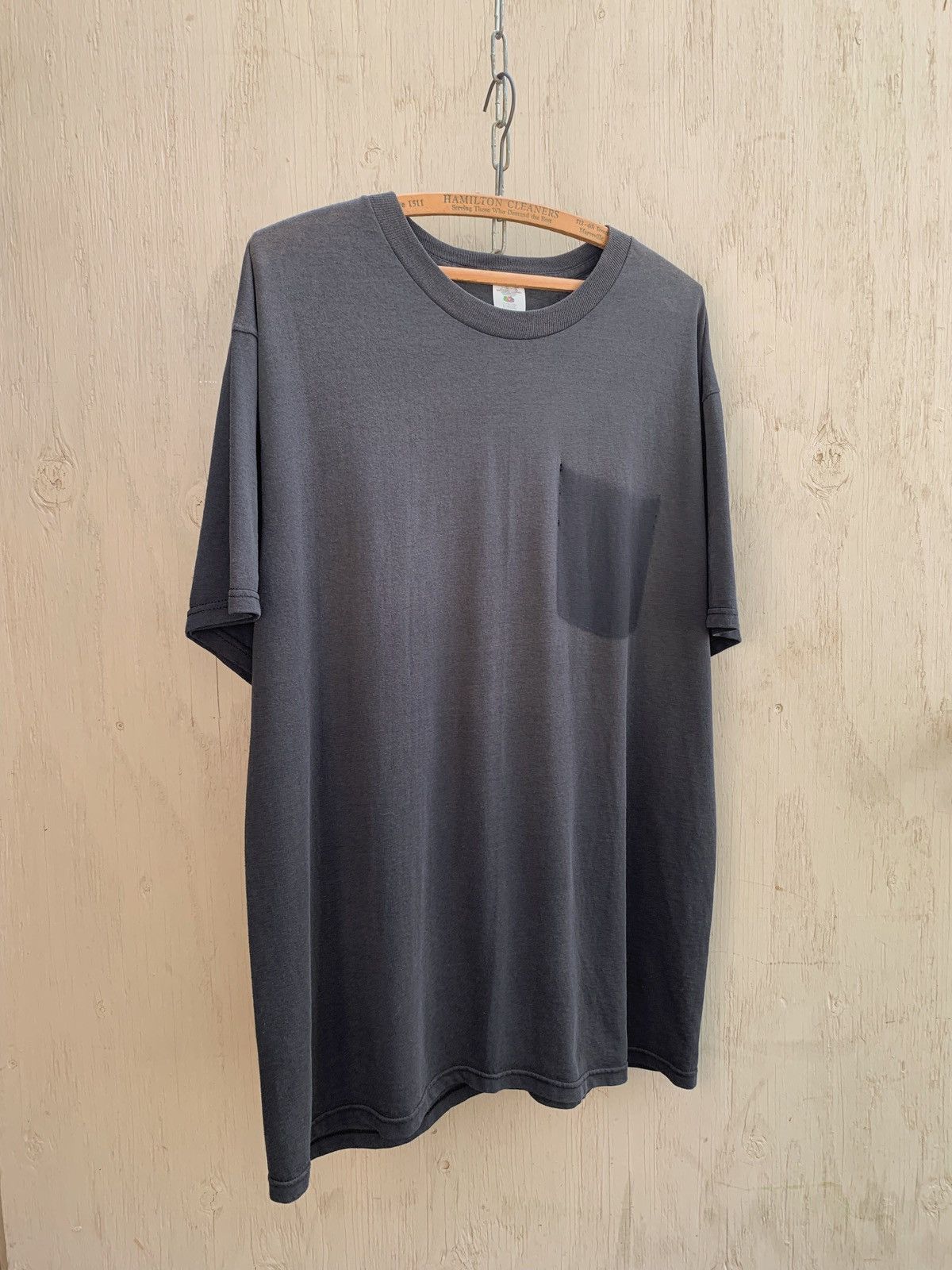 Vintage 90s Sun Faded Ghost Pocket Blank Tee Distressed ERD Grunge Size US XL / EU 56 / 4 - 2 Thumbnail