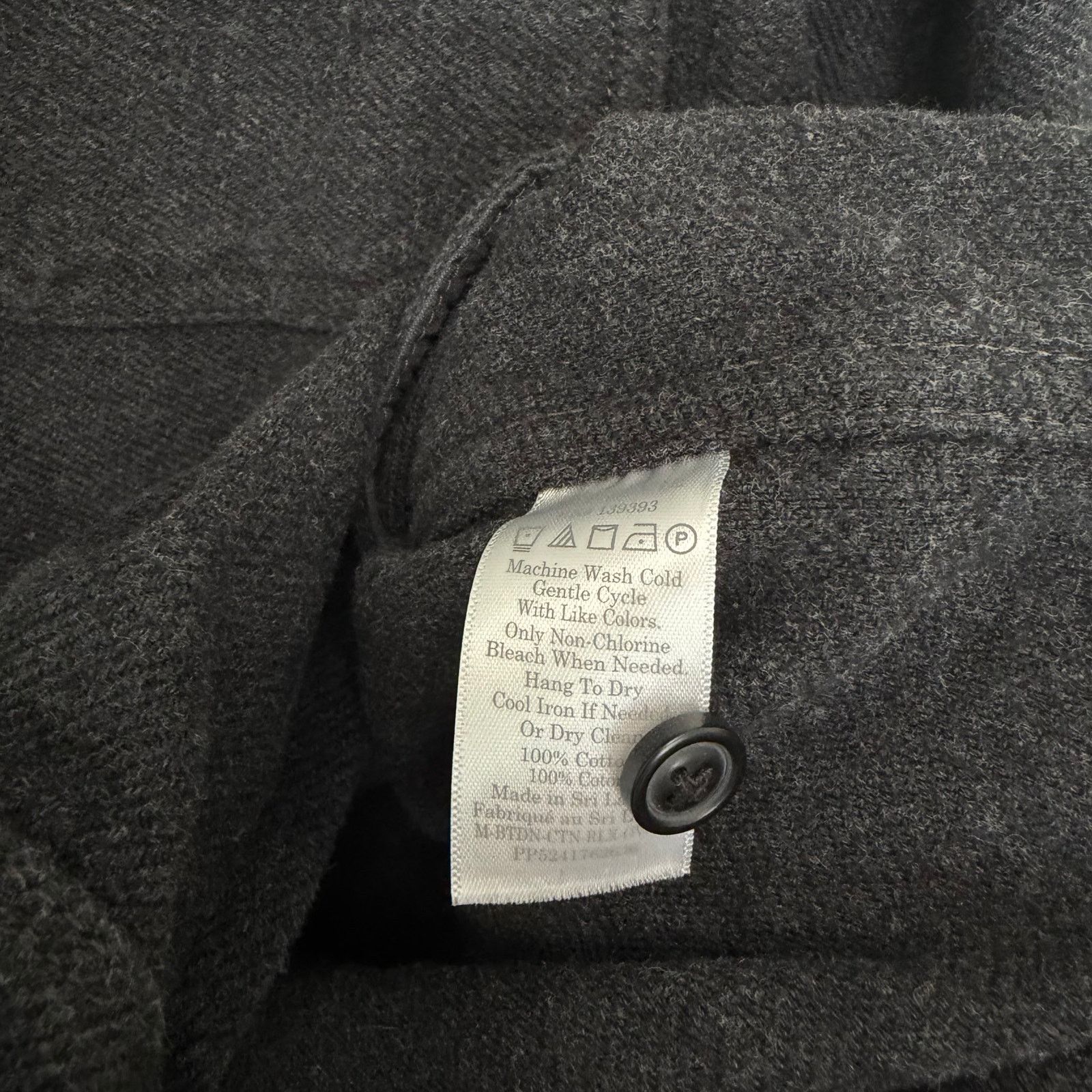 Everlane Everlane Gray Heavyweight Flannel Button Down Sz L Size US L / EU 52-54 / 3 - 4 Thumbnail
