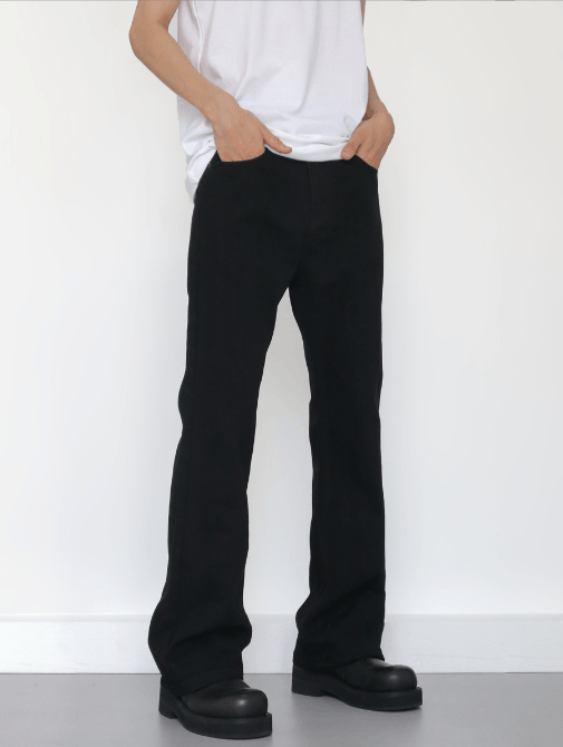 Japanese Brand High Street Vintage Black Bootcut Jeans for Men Size US 32 / EU 48 - 2 Thumbnail