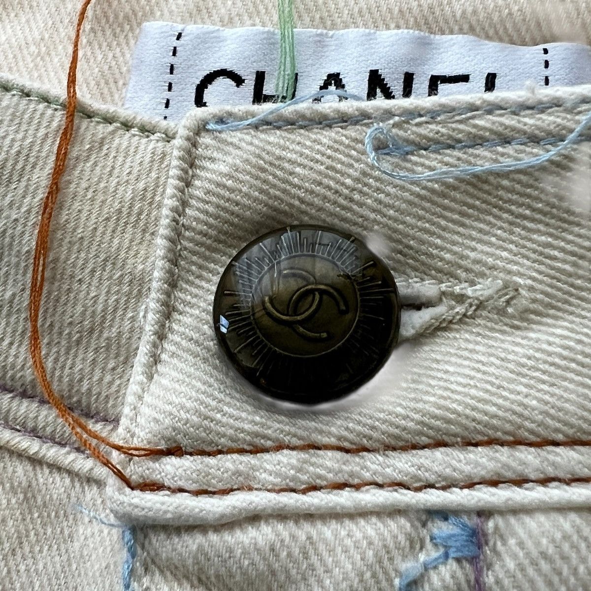 Chanel CHANEL Vintage Stitch Detail Straight Denim Pants Size US 40 / EU 56 - 4 Thumbnail