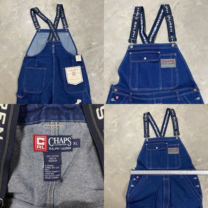 Chaps 90s VTG CHAPS RALPH LAUREN Overalls NWT Carpenter Jeans XL