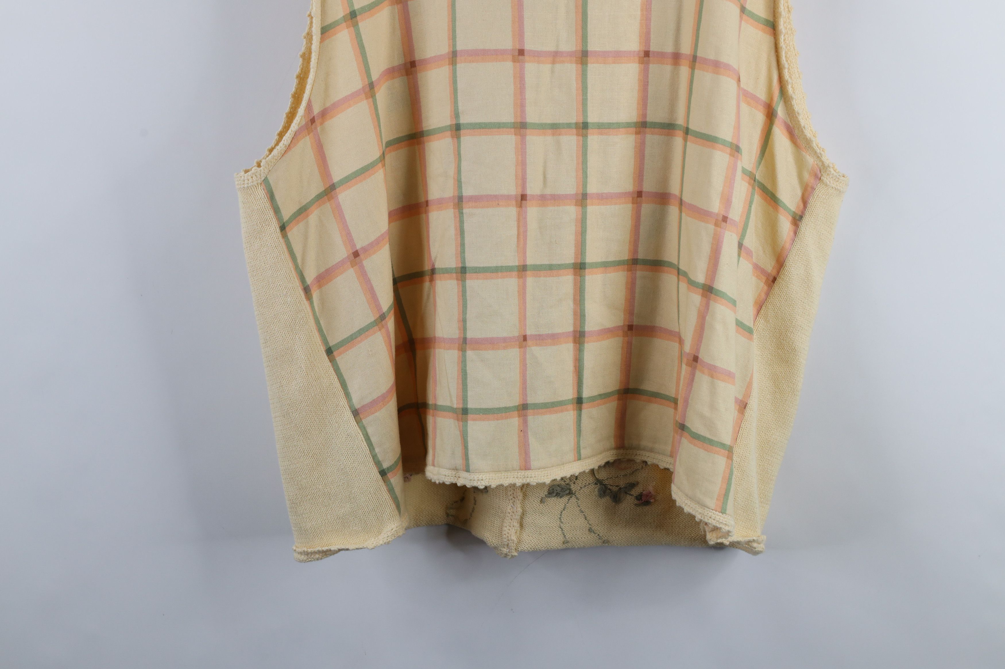 Vintage Vintage 90s Country Primitive Flower Knit Sweater Vest Size XXL / US 16-18 / IT 52-54 - 15 Thumbnail