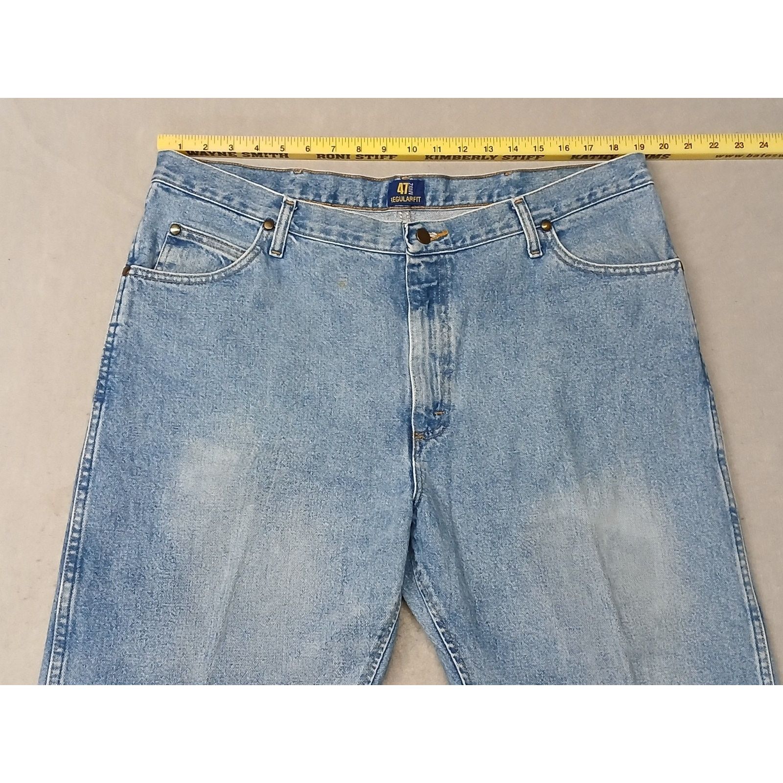 Wrangler Wrangler (40x36) Men's 47 MWZ Regular Fit Blue Denim Jeans Size US 40 / EU 56 - 3 Thumbnail