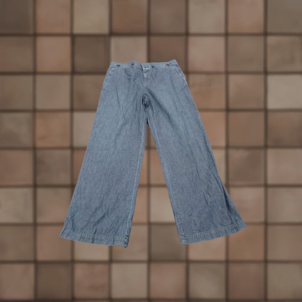 Ralph Lauren Lauren Ralph Lauren Womens Jeans 10 Blue Wide Leg Denim Dress Pants Styles: Business Casual Travel 33in Inseam Womens Mens? (adjust) Size 24" / US 00 / IT 34 - 1 Thumbnail