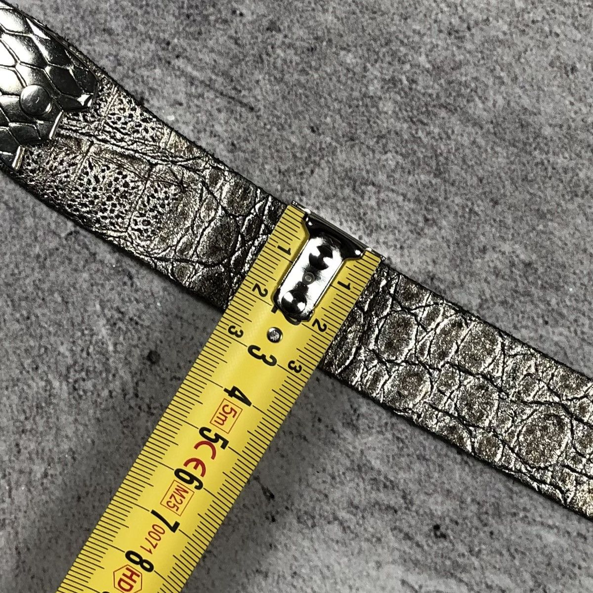 Vintage Y2K Vintage Silver Chrome Python Snake Buckle Leather Belt Size ONE SIZE - 19 Thumbnail