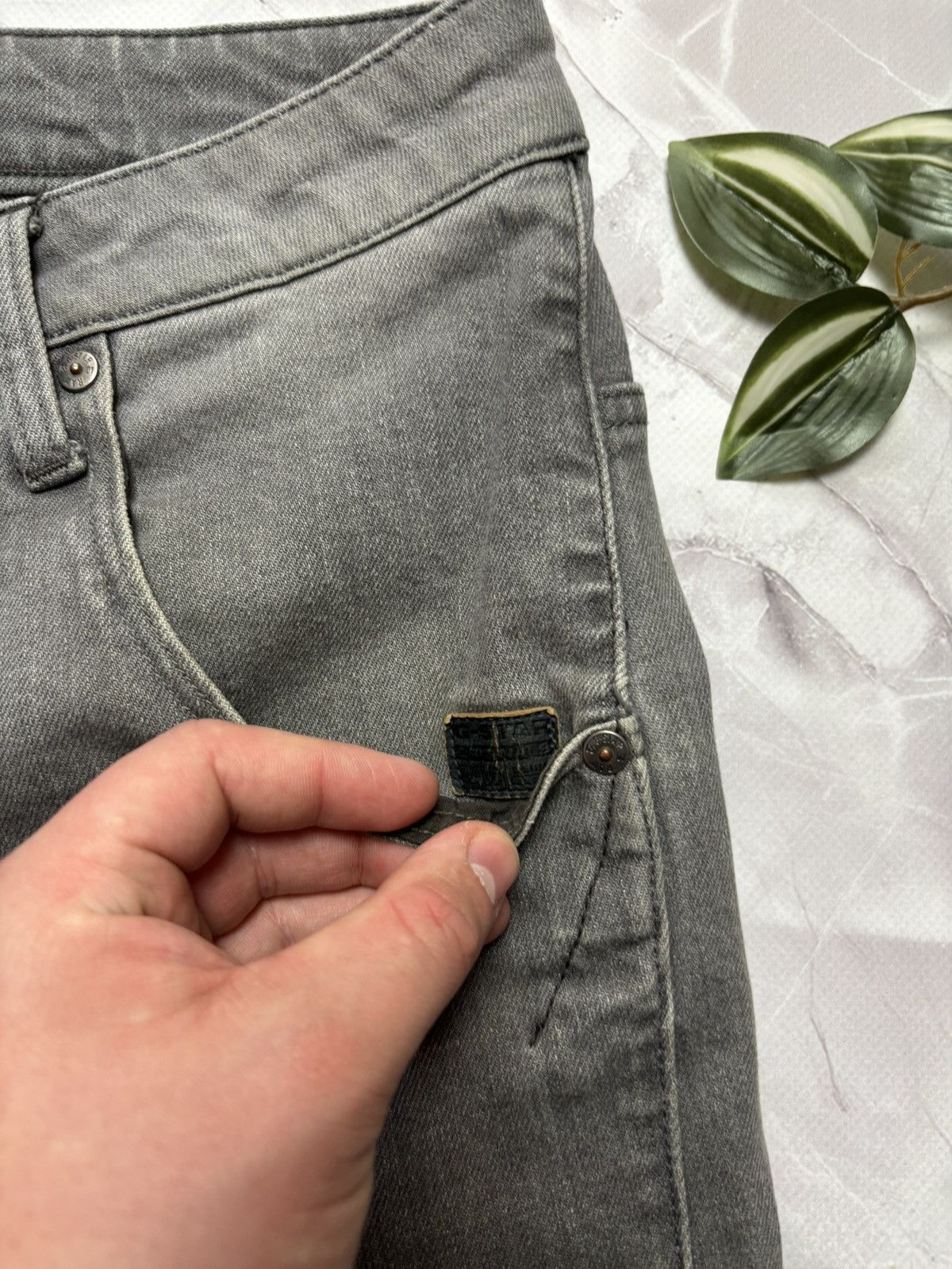 Designer × G-Star G Star Raw ARC 3D Tapered Jeans Denim Grey Mens 32 x 34 Size US 32 / EU 48 - 5 Thumbnail