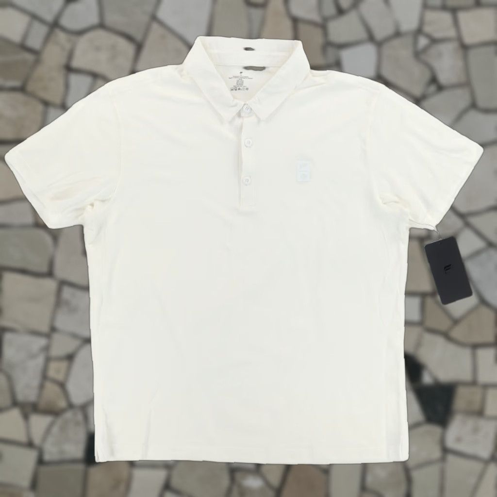 Fabletics Fabletics Polo Shirt White Men's XL 24-7 Cotton Blend Solid Polo Shirt, Regular Fit, Short Sleeve, Collared, 24-7, Men, XL, White, Polo Shirt Size US XL / EU 56 / 4 - 1 Thumbnail