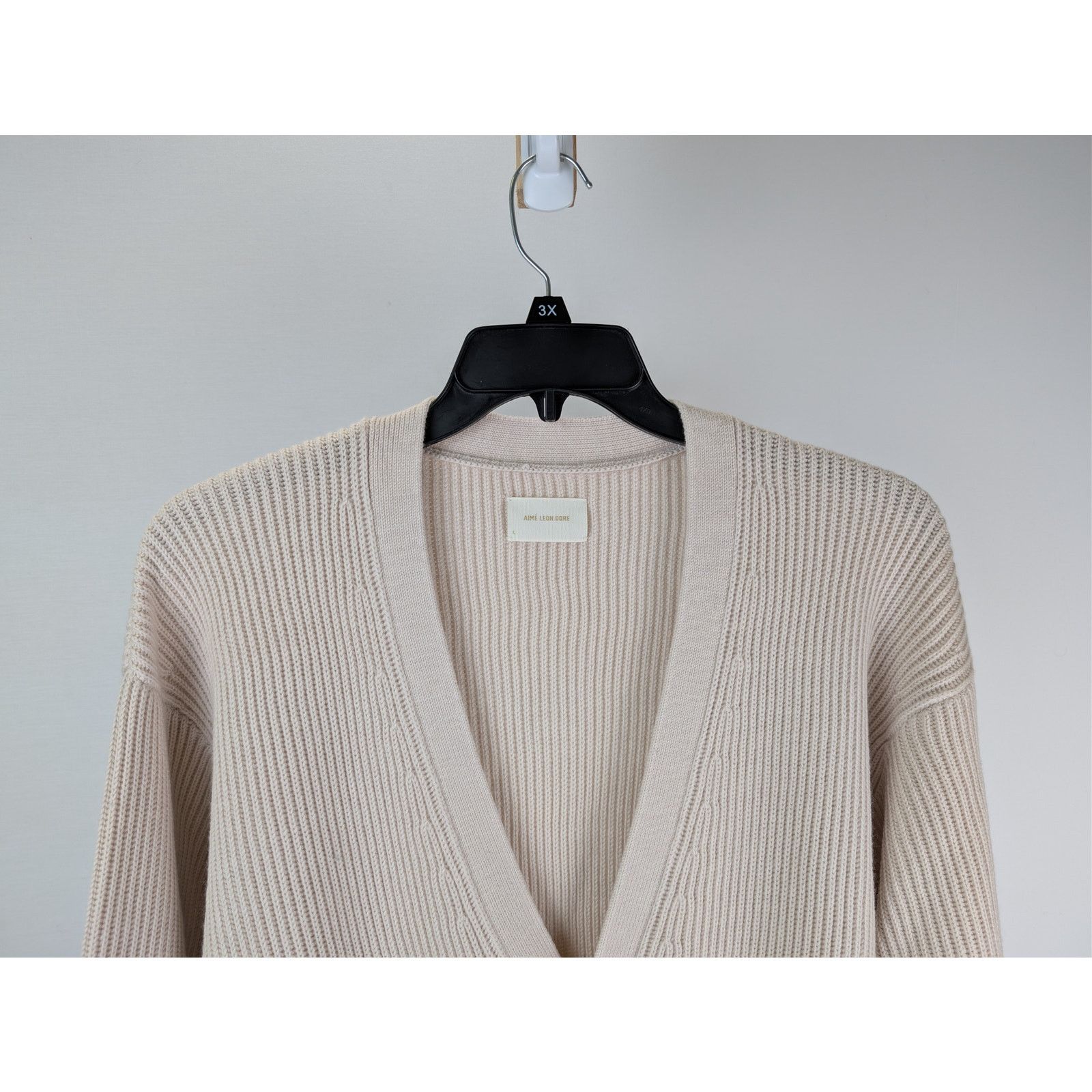 Aime Leon Dore o1rshd1 Shaker Stitch Cardigan Sweater in Oatmeal Size US L / EU 52-54 / 3 - 3 Thumbnail