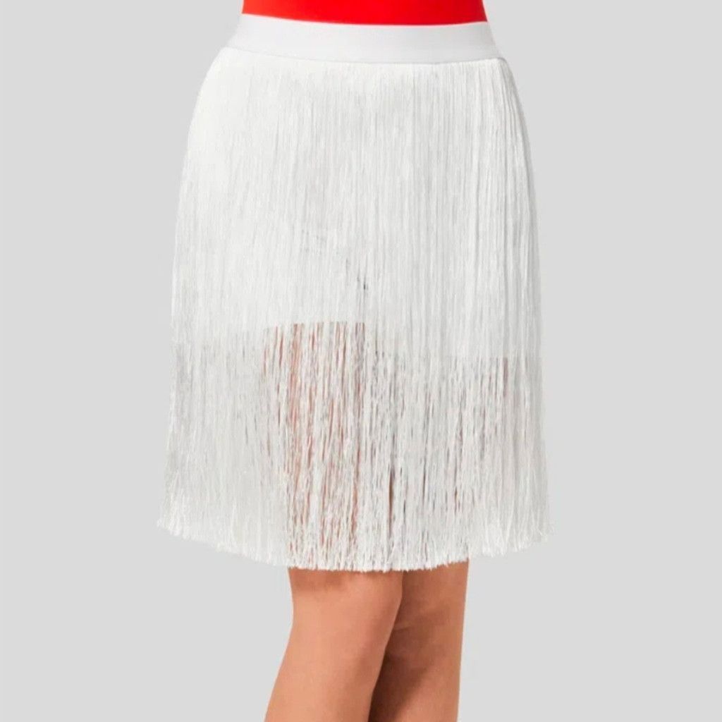 Other Halara High Waisted 2-in-1 Side Pock Fringe Midi Skirt med Size 24" / US 00 / IT 34 - 3 Thumbnail