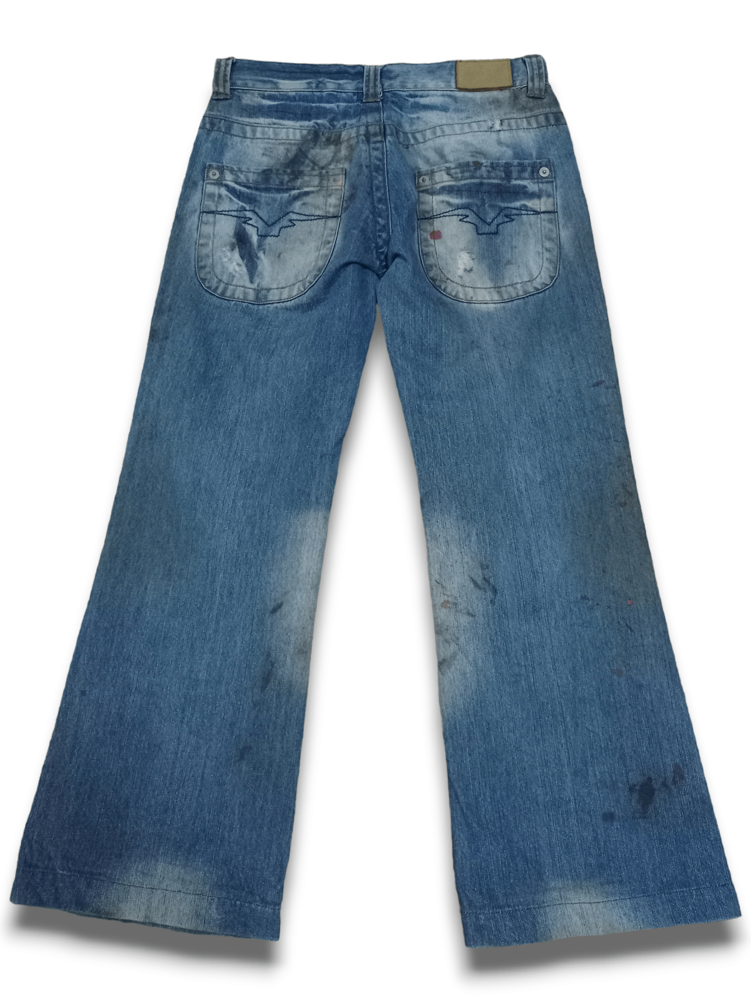 Japanese Brand Vintage Japanese Brand Paint Splatters Grunge Flare Jeans Size US 31 - 2 Thumbnail