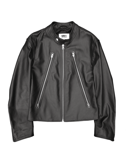 Maison Margiela MM6 Maison Margiela 5-Zip Leather Jacket