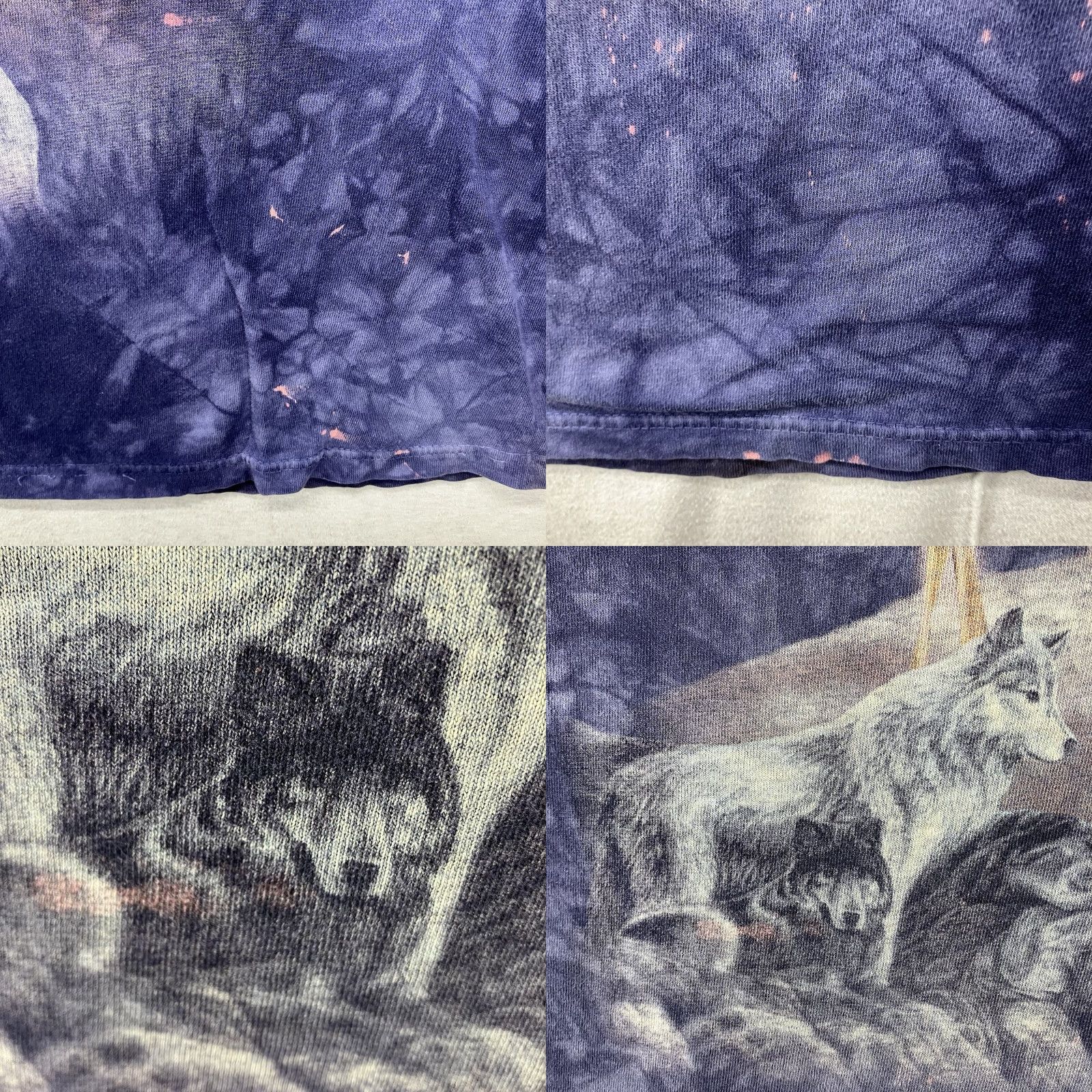 The Mountain VINTAGE The Mountain T-Shirt Unisex Adults XL Purple Graphic Print Nature 2010s Wolf Dreamcatcher Tie Dye Size US XL / EU 56 / 4 - 8 Thumbnail