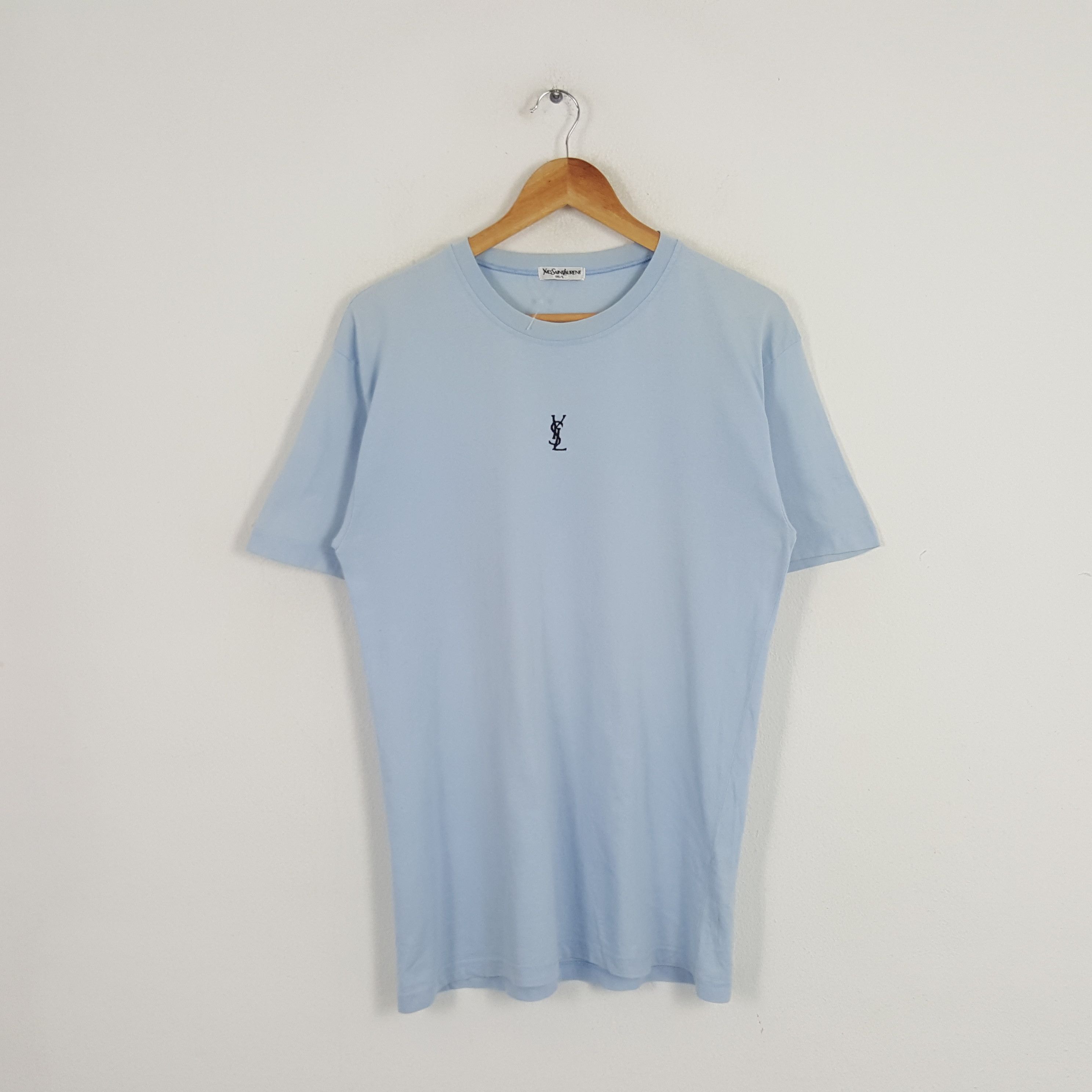 Vintage Yves Saint Laurent Italian Brand Center Logo Tshirt