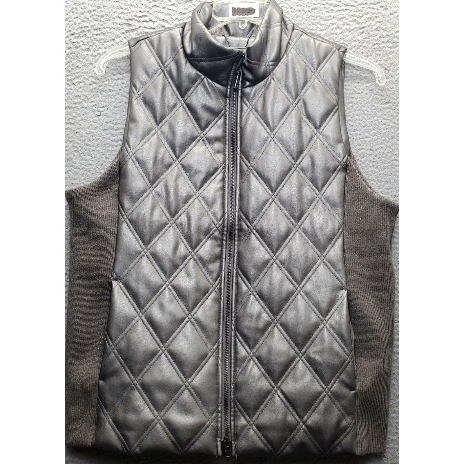 Vintage Chico's Quilted Vest Womens L Multi Faux Leather Lined Metallic Full Zip Shirt Women L Quilted Vest Size L / US 10 / IT 46 - 2 Thumbnail