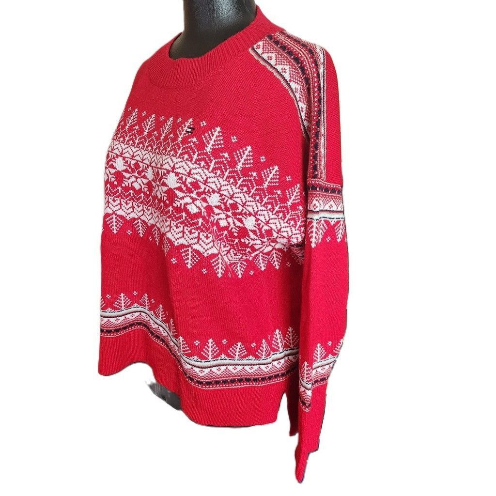 Tommy Hilfiger Tommy Hilfiger Womens Red Sweater Size M Size M / US 6-8 / IT 42-44 - 3 Thumbnail