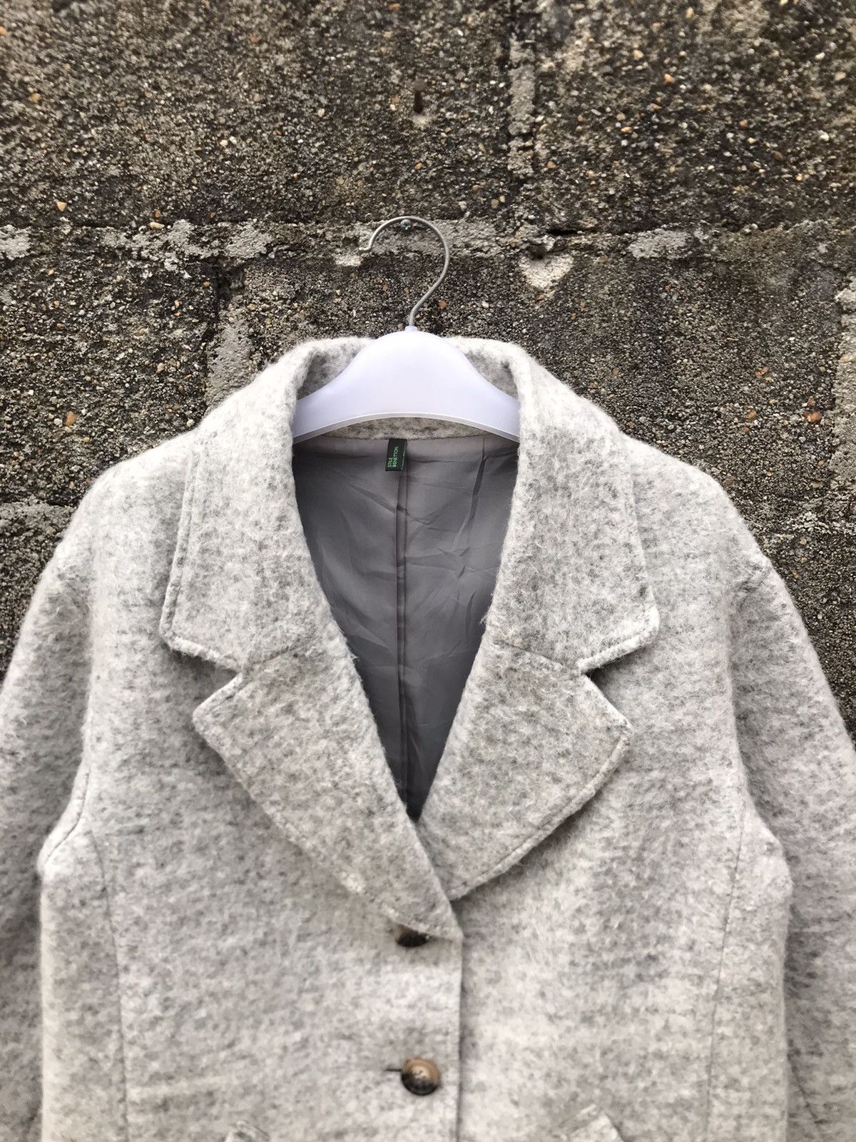 Benetton × United Colors Of Benetton 🌟Stile Benetton Wool Coat Jacket Size S / US 4 / IT 40 - 5 Thumbnail