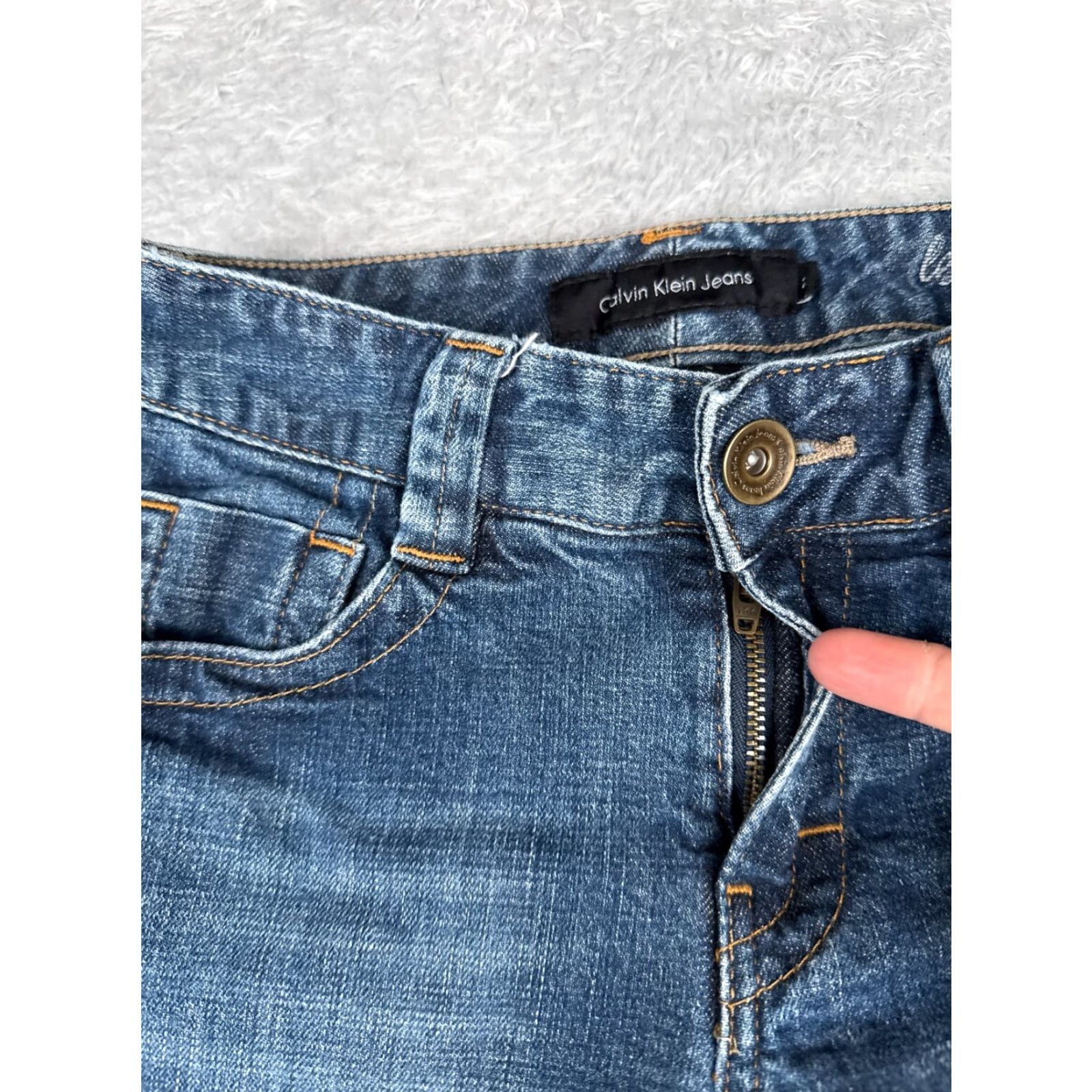 Calvin Klein Calvin Klein Jeans Women Denim Straight Jeans Blue 2 Low Rise Cotton Blend 25x30 5-Pocket Design Size 26" / US 2 / IT 38 - 5 Thumbnail