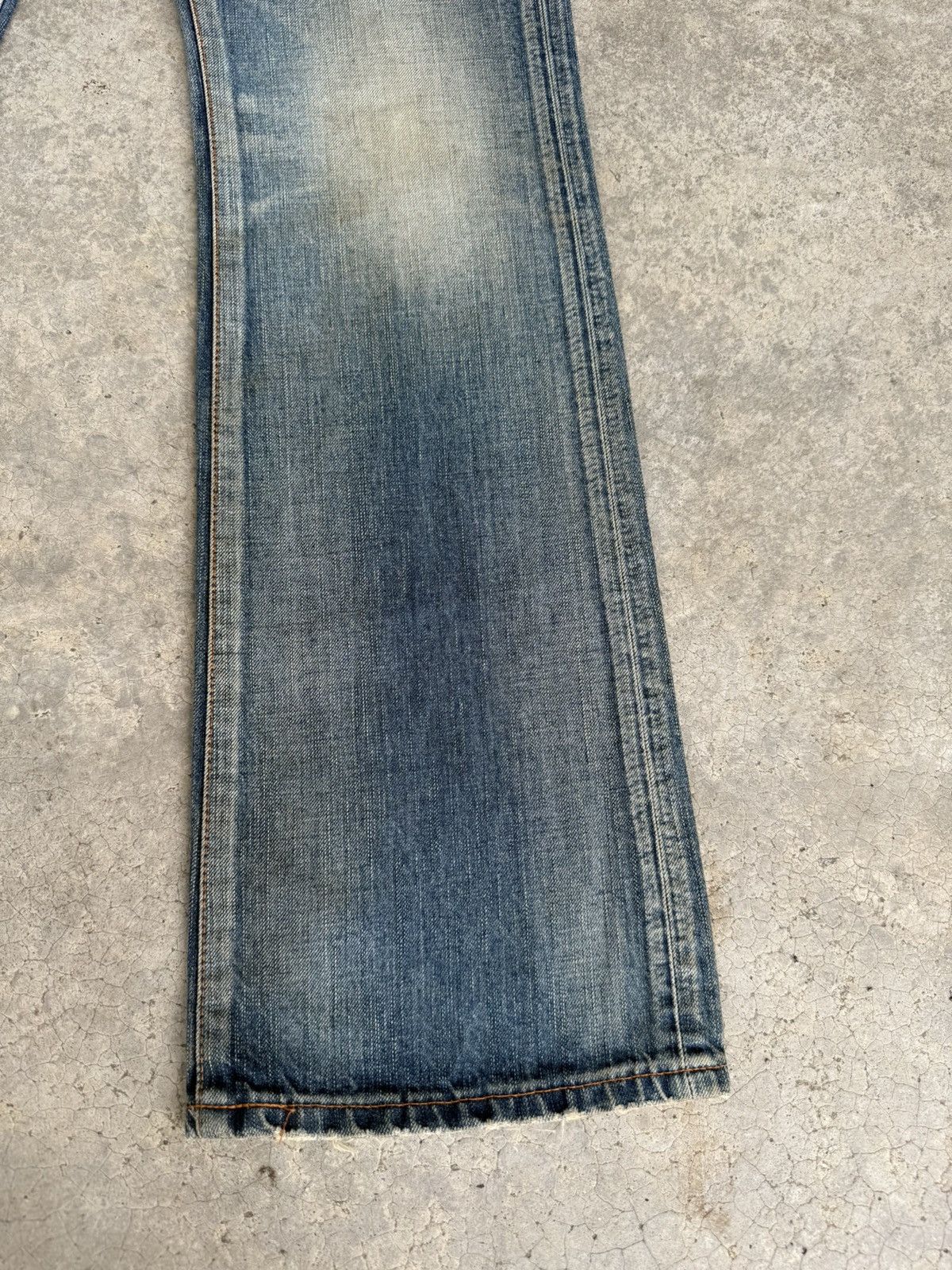 Le Grande Bleu (L.G.B.) Japanese Edwin 511 RV Flared Jeans Distressed Mud wash Size US 30 / EU 46 - 9 Thumbnail