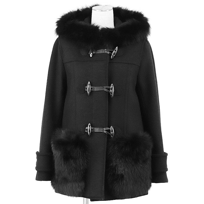 Other Other Diagram GRACE CONTINENTAL Fox Fur Wool 2way Coat Others Outerwear 35401120-0 DUTY FREE for USA Size ONE SIZE - 1 Thumbnail