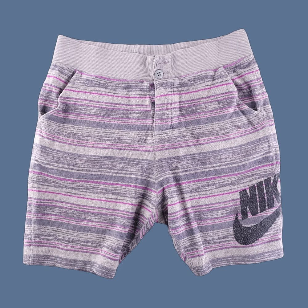 Nike Nike Shorts Mens L Sweatshort Sweatpants Multicolor Stripe Knit Athletic Gym Casual Size US 33 - 1 Thumbnail