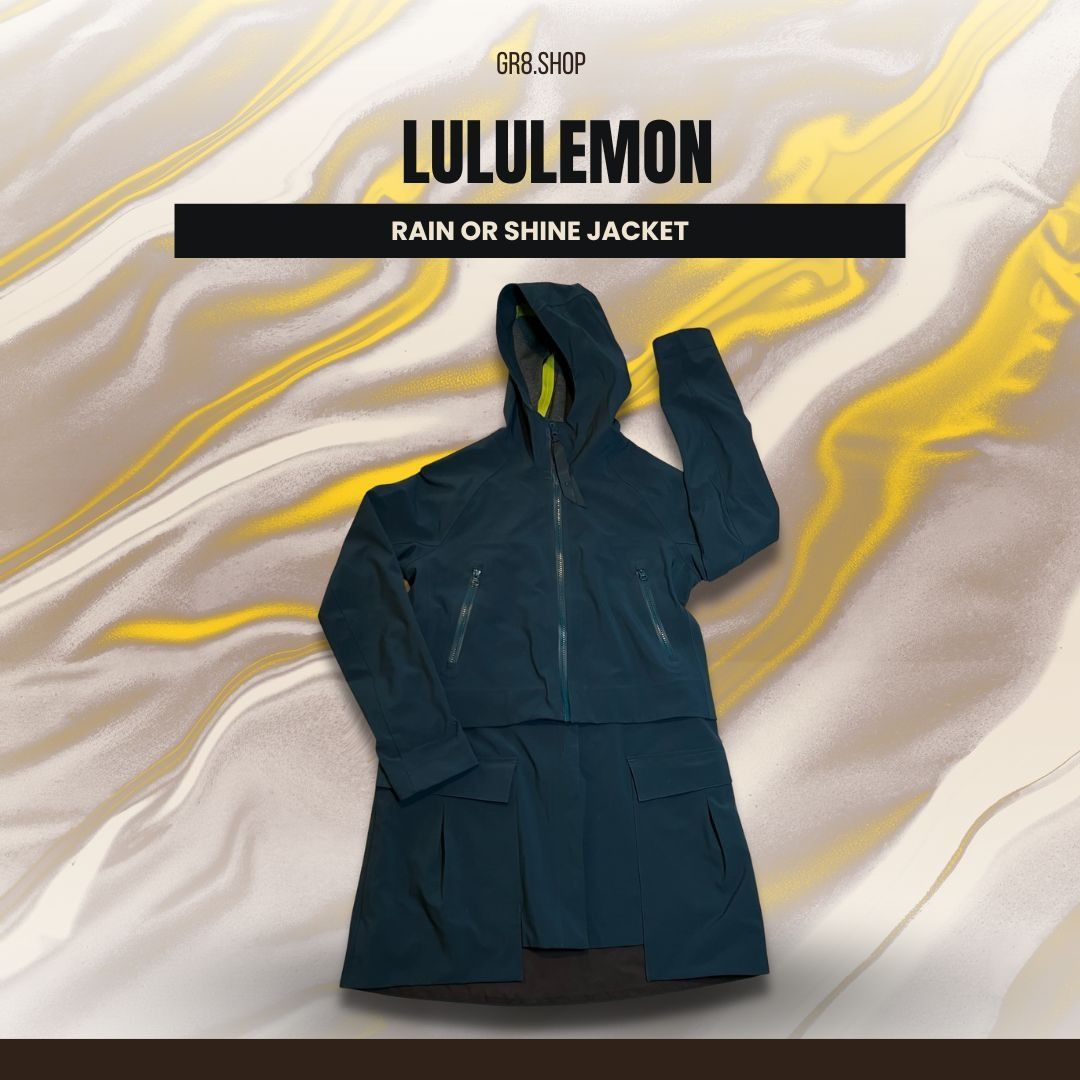 Lululemon Lululemon Rain Or Shine Hooded Jacket In Navy - Womens Size Size S / US 4 / IT 40 - 1 Thumbnail