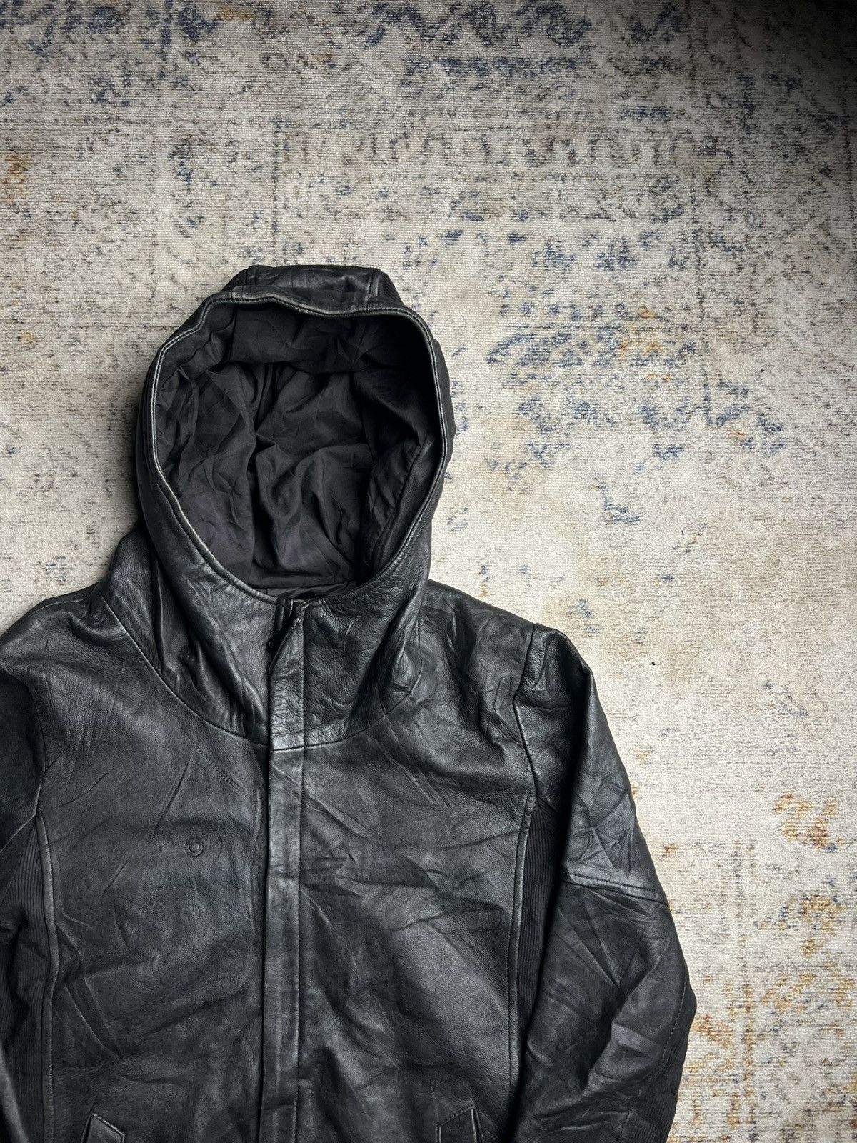 14th Addiction No Id Japan Leather Hybrid Bono Jacket Iswn Lgb Vkei Kmrii Size US M / EU 48-50 / 2 - 3 Thumbnail